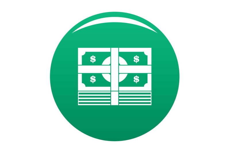 bundle-banknote-icon-vector-green