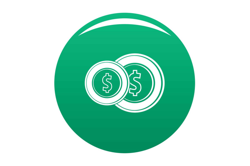 coin-icon-vector-green