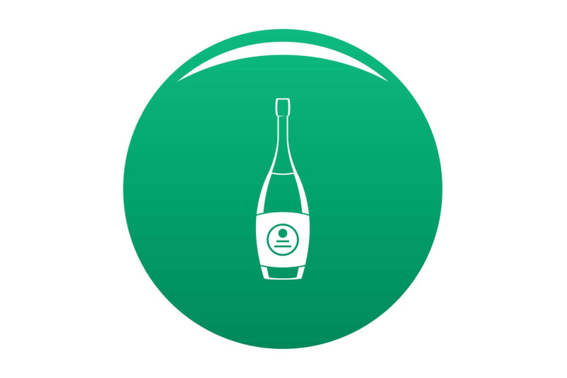 party-champagne-icon-vector-green