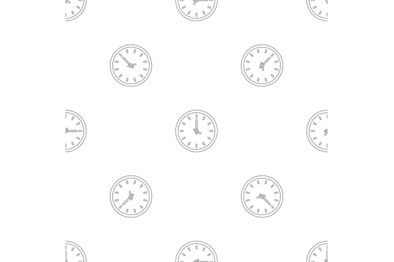 house-clock-pattern-seamless-vector