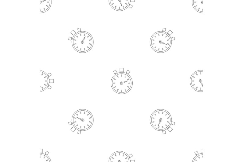 stop-stopwatch-pattern-seamless-vector