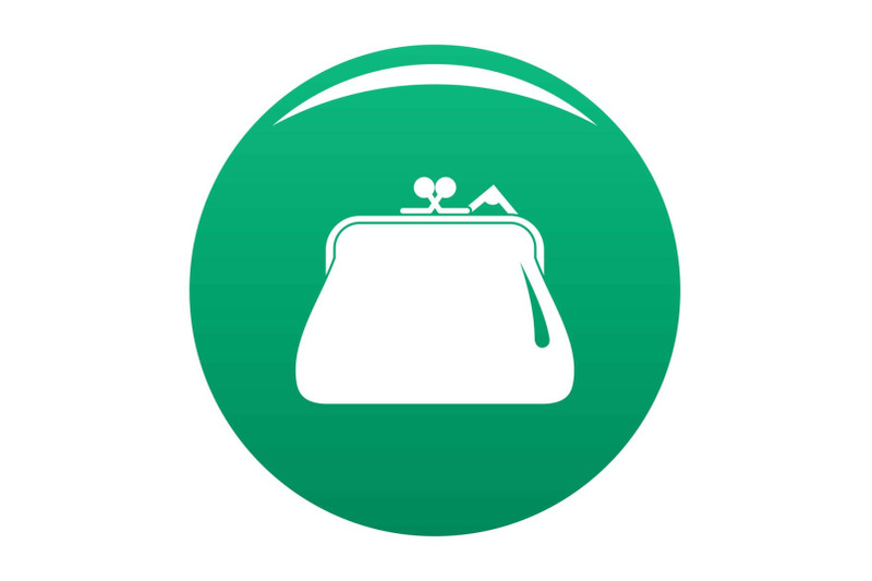 purse-retro-icon-vector-green