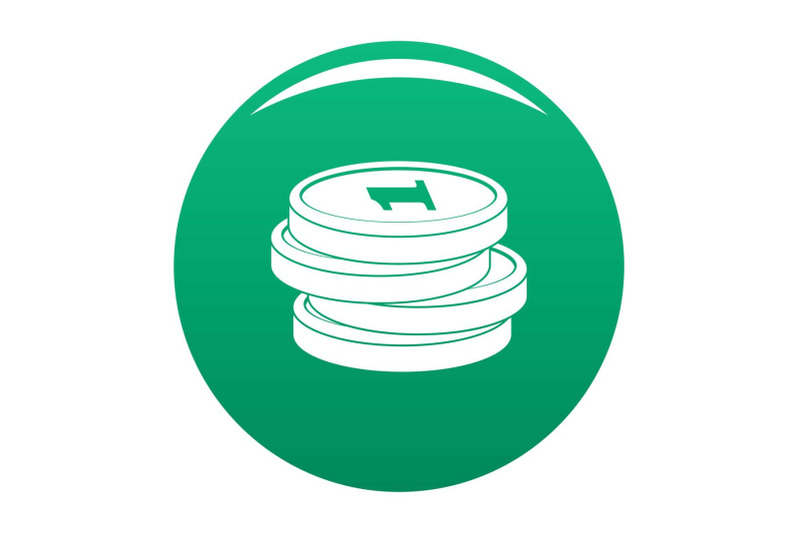 concept-coin-icon-vector-green