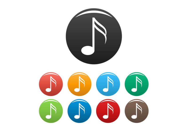 sixteenth-music-note-icons-set-color