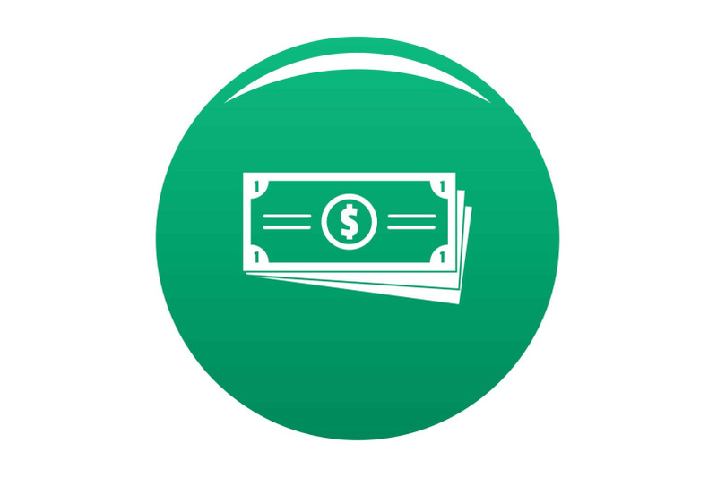 business-money-icon-vector-green