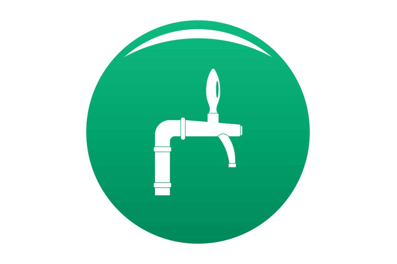 tap-with-handle-icon-vector-green