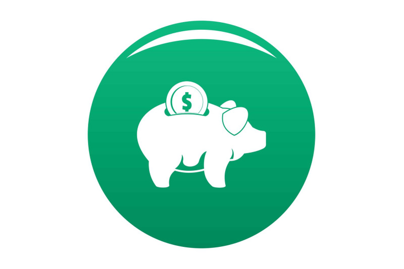 pig-money-icon-vector-green