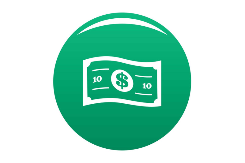 banknote-icon-vector-green