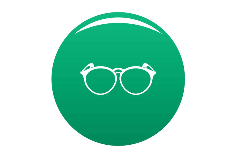 plastic-eyeglasses-icon-vector-green