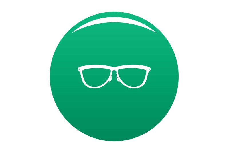 stylish-eyeglasses-icon-vector-green