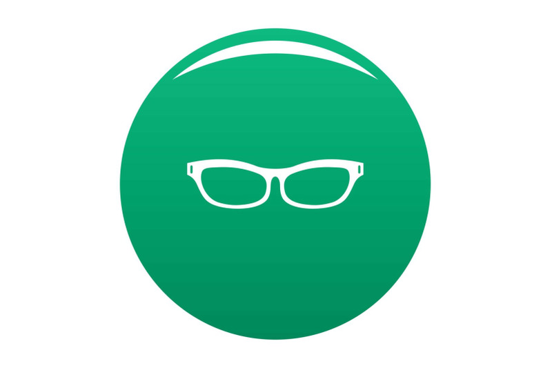 care-eyeglasses-icon-vector-green