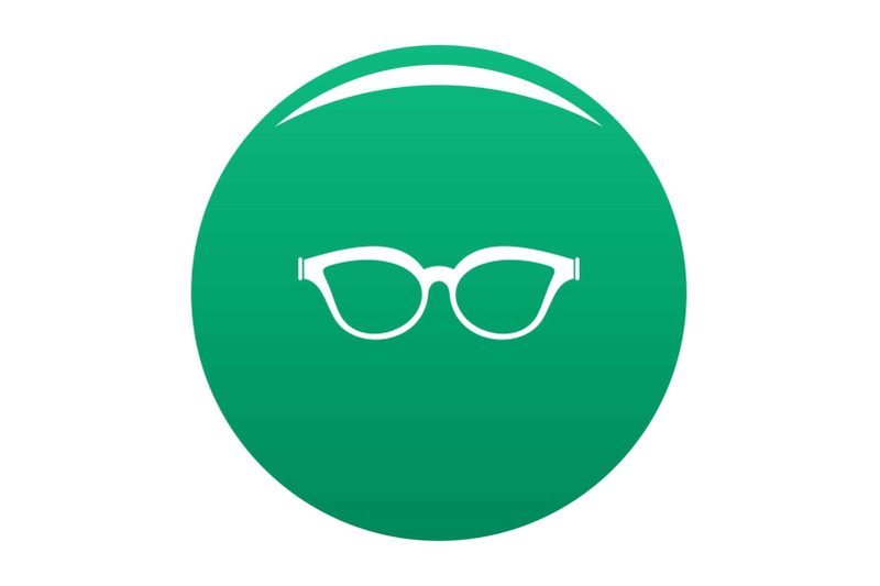 myopic-spectacles-icon-vector-green