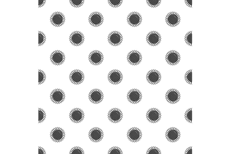 round-sunflower-pattern-seamless-vector