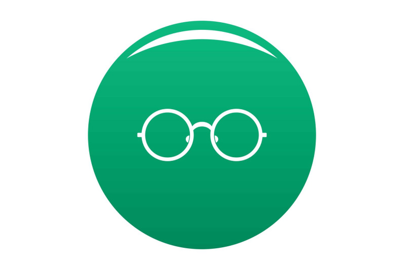 children-eyeglasses-icon-vector-green