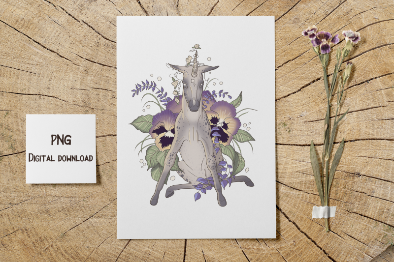 poster-floral-unicorn-digital-art-unicorn-wall-art-printable-png