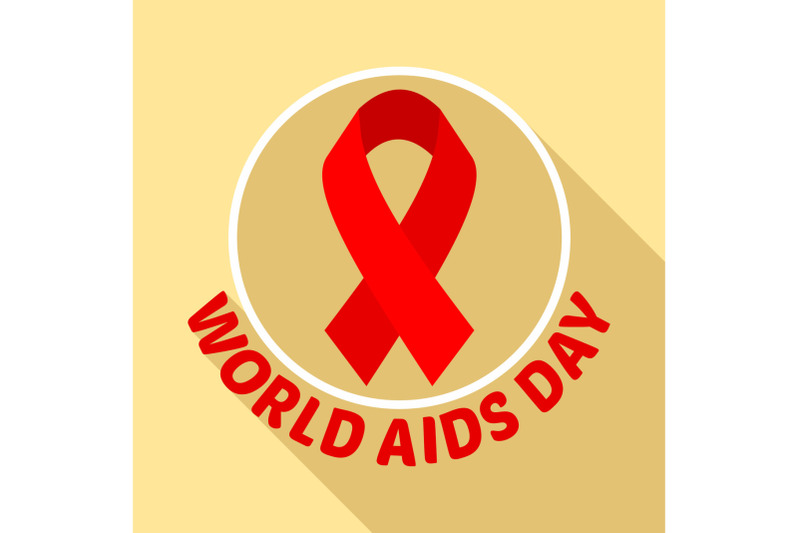 aids-day-logo-set-flat-style