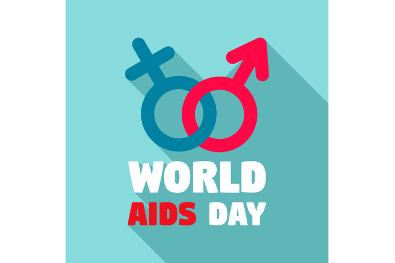 human-world-aids-day-logo-set-flat-style