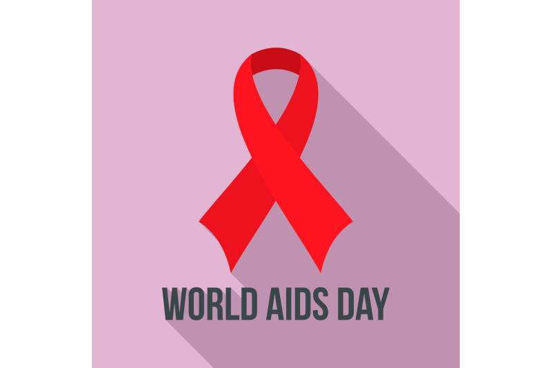 world-aids-day-charity-logo-set-flat-style