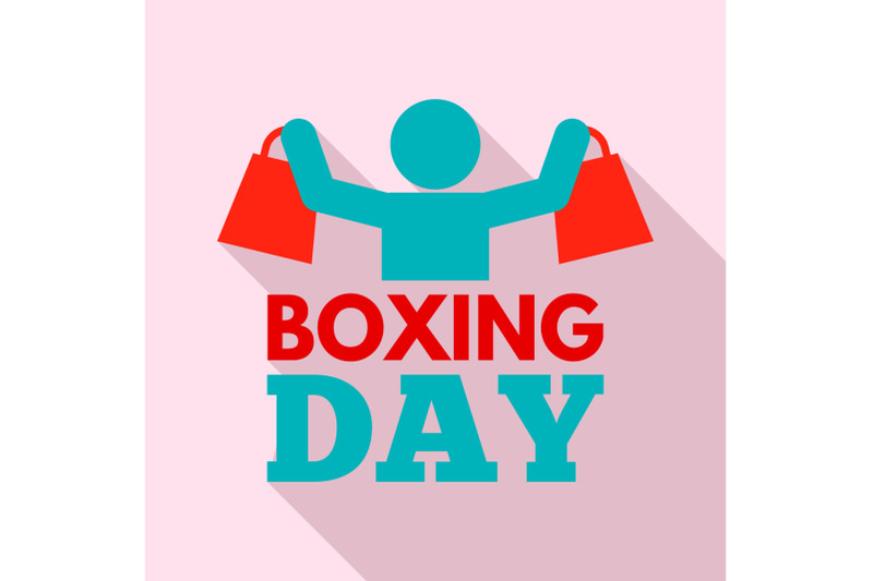 shopping-boxing-day-logo-set-flat-style
