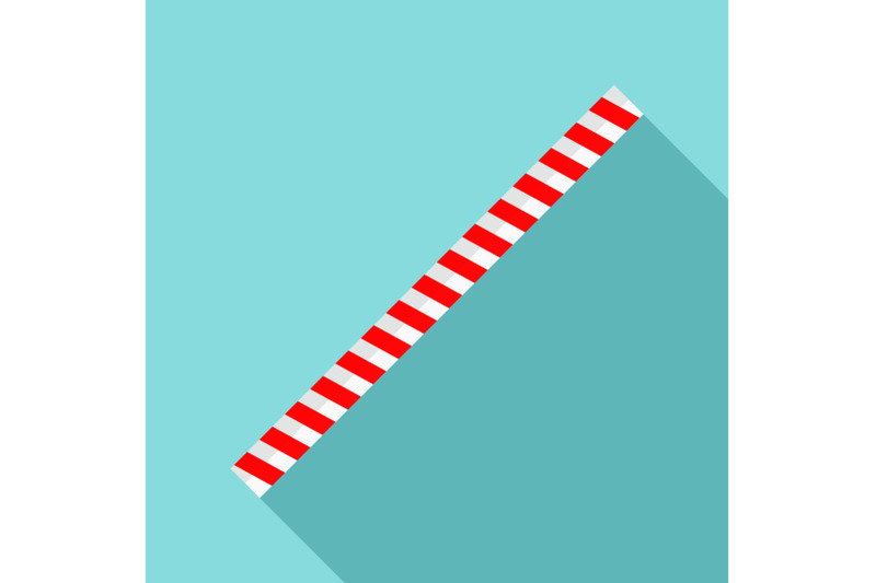striped-drink-straw-icon-flat-style