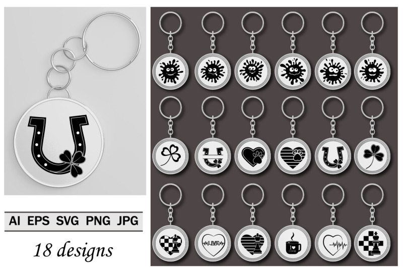 keychain-bundle-of-18-svg-designs