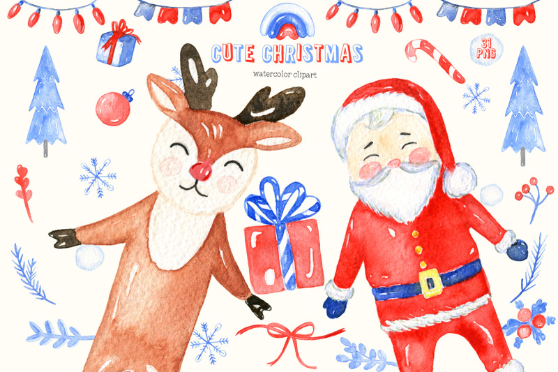 cute-christmas-watercolor-clipart