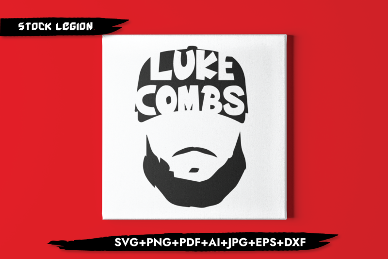 luke-combs-hat-amp-beard-svg