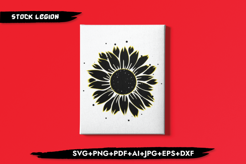 sunflower-black-yellow-border-svg