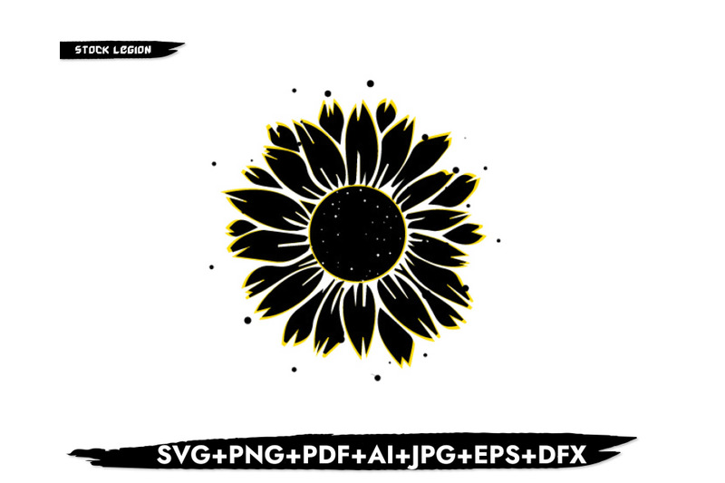 sunflower-black-yellow-border-svg