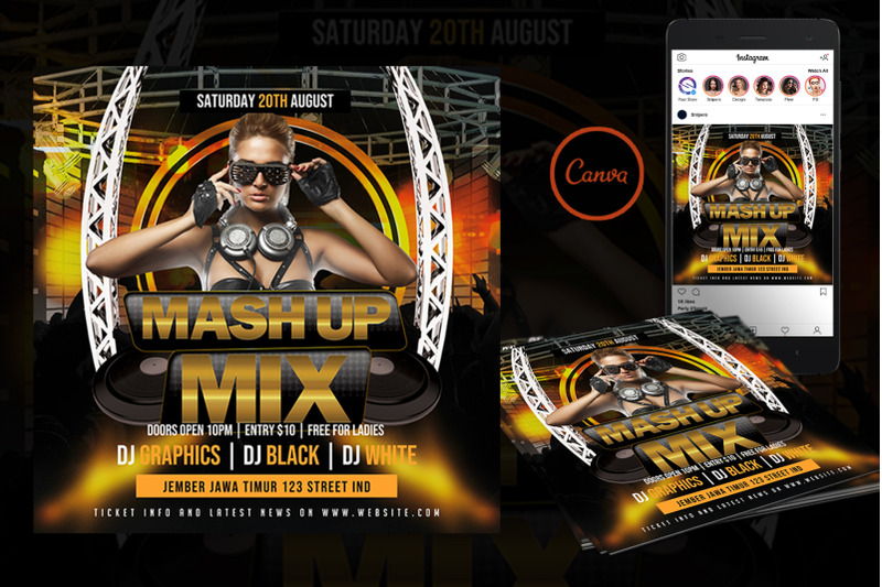mashup-mix-event-flyer-canva-template