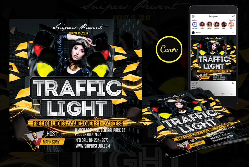 traffic-light-event-flyer-canva-template