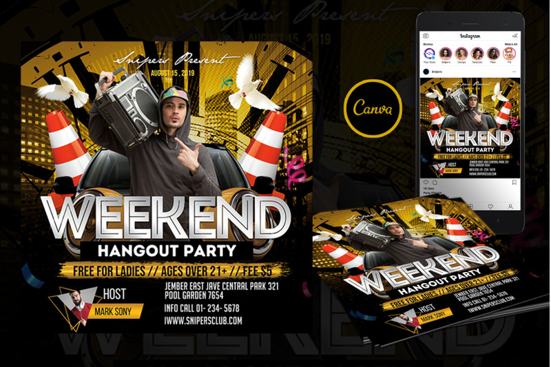 weekend-hangout-event-flyer-canva-template