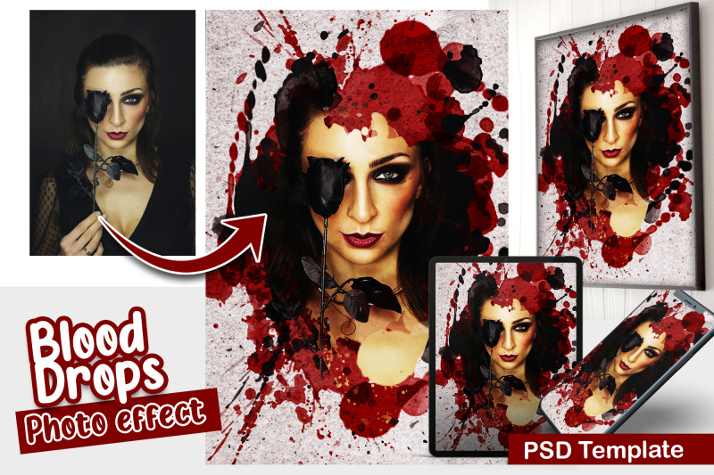 blood-drops-photo-template