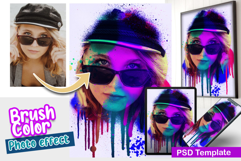 brush-color-photo-template