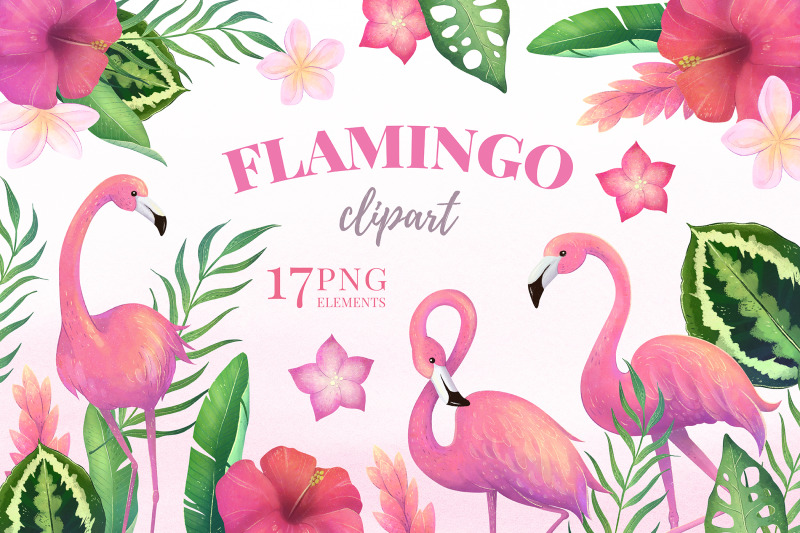 tropical-flamingo-clipart