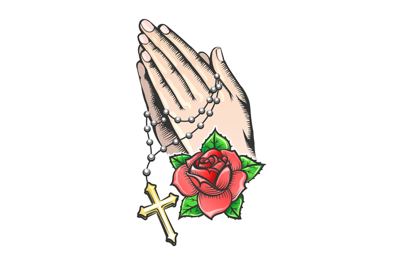praying-hands-with-chain-and-big-cross-tattoo
