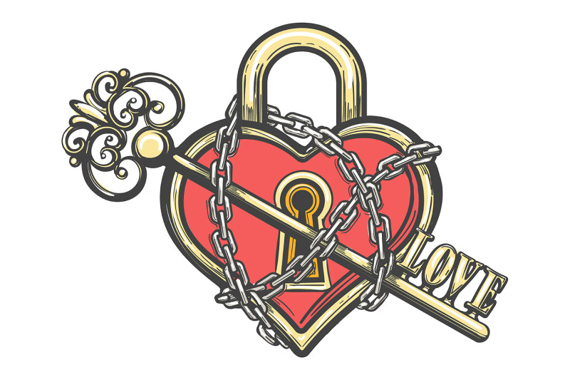 heart-shaped-lock-with-a-key-tattoo
