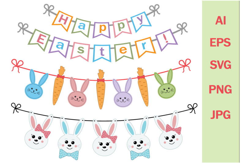 easter-garlands-of-hares-and-carrots-festive-clipart