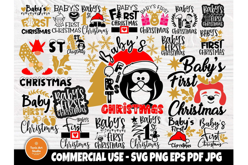 baby-039-s-first-christmas-svg-bundle-svg-cut-files