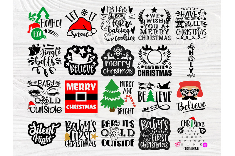 Download Christmas SVG Bundle, Santa Svg, Believe Svg Files By ...