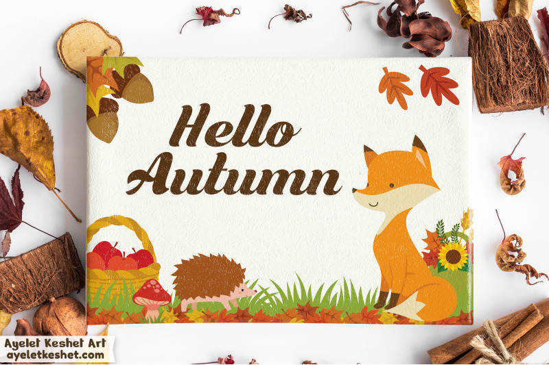 autumn-clipart-and-patterns-cute-kids-and-animals