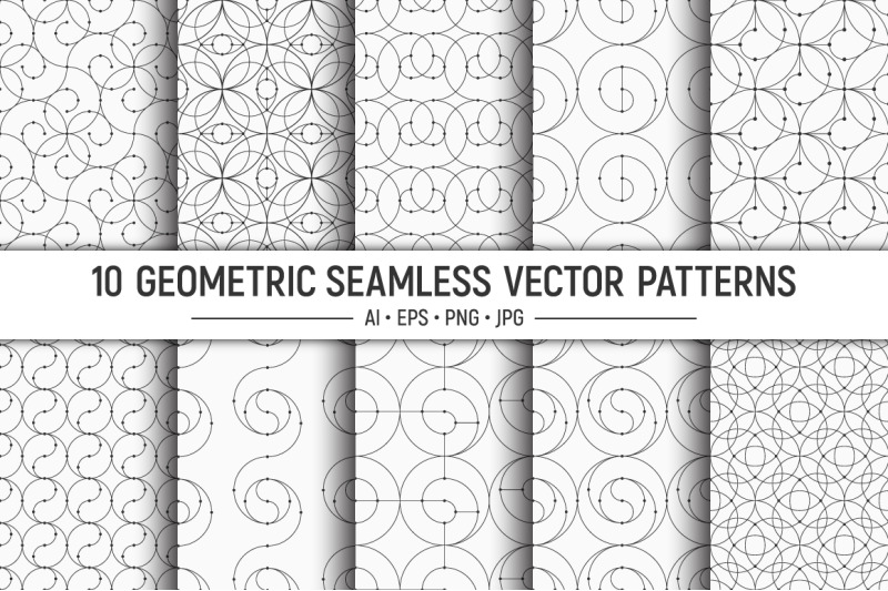 10-outline-seamless-geometric-patterns