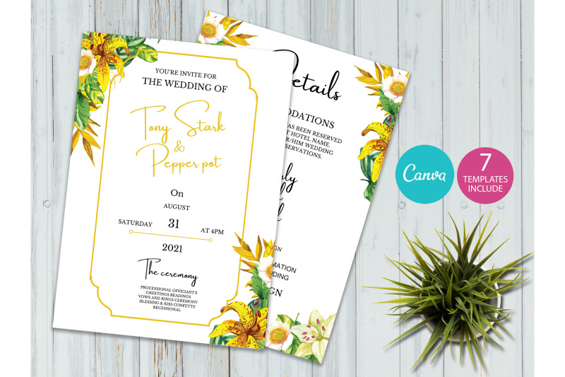 watercolor-flower-wedding-invitations-set