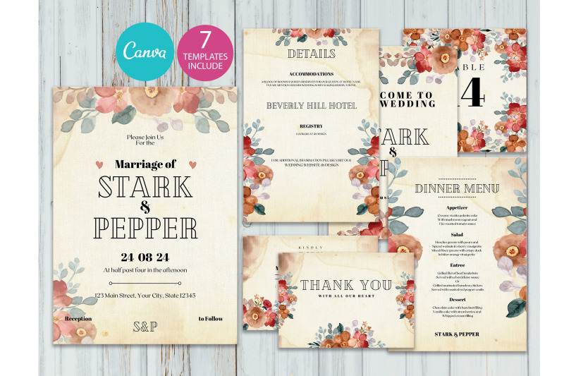 watercolor-flower-wedding-invitations-set