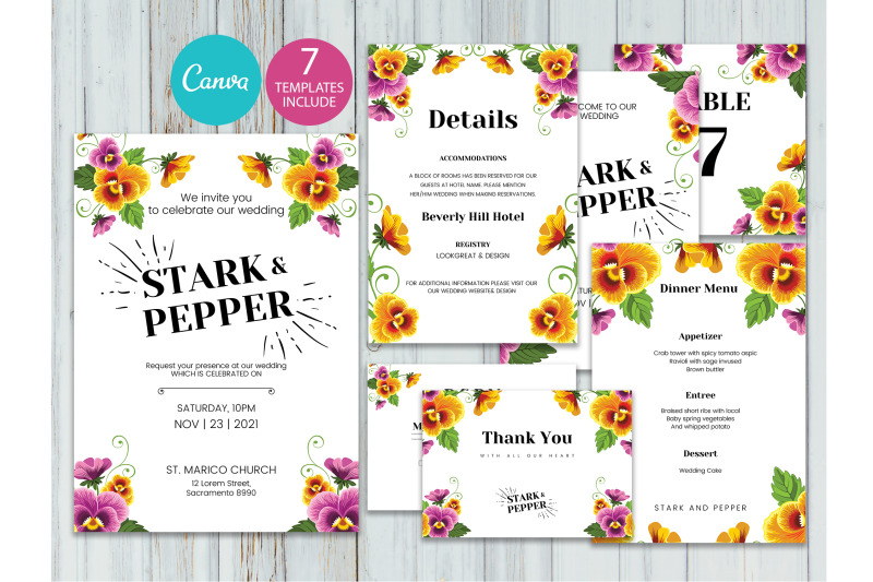 watercolor-flower-wedding-invitations-set