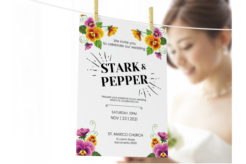 watercolor-flower-wedding-invitations-set