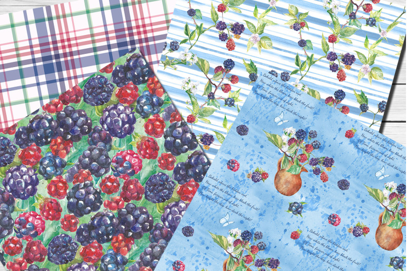 blackberry-watercolor-seamless-patterns