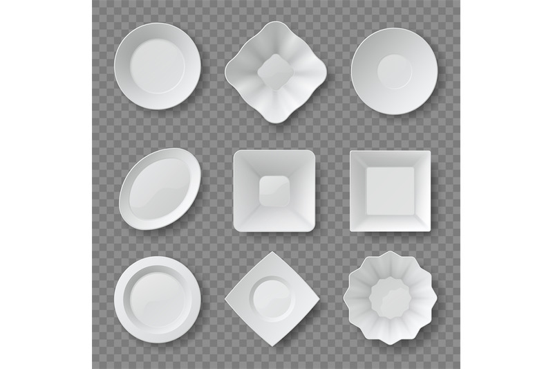 realistic-food-plates-empty-white-round-and-square-dishes-and-bowls