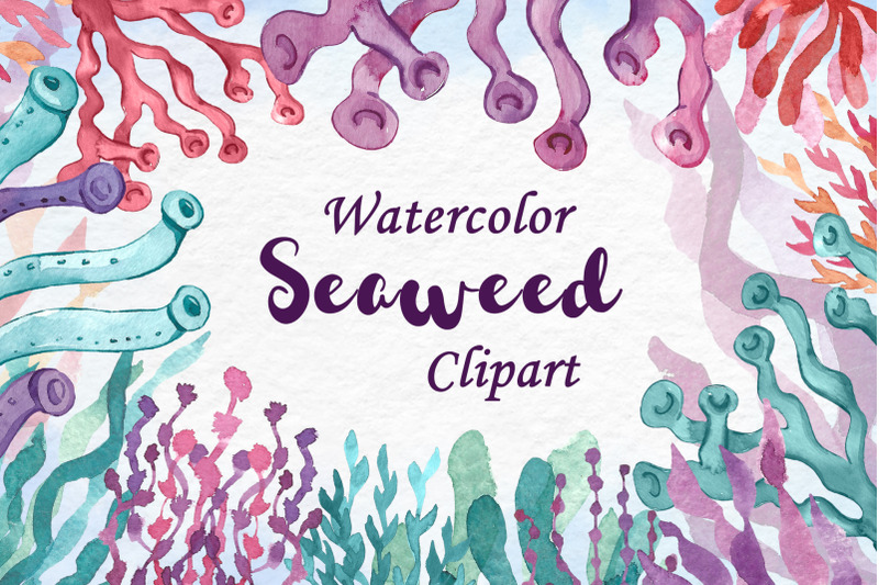 watercolor-seaweed-clipart-coral-reef