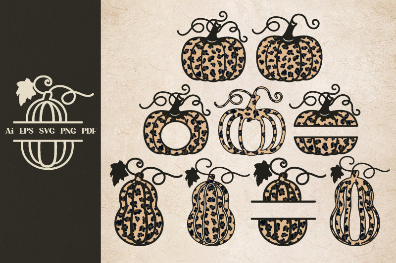 pumpkin-with-leopard-pattern-and-monogram
